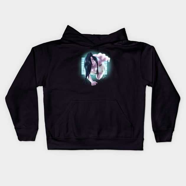 Fanart the ring Kids Hoodie by Jack A Draw